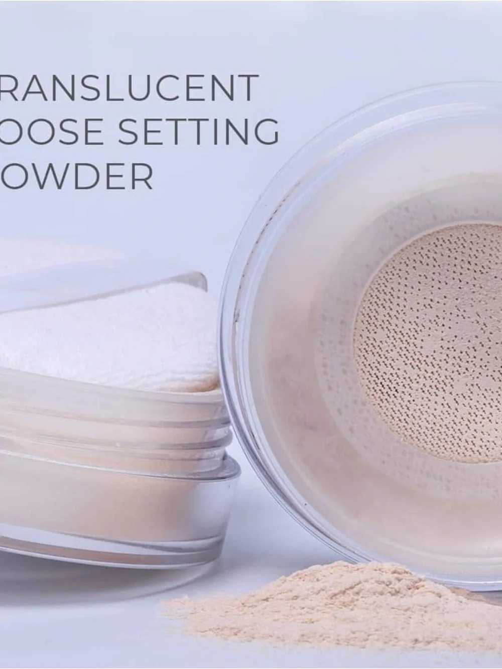 🌙✨🏷️Farmasi Translucent Loose Setting Powder — Cream & Silver Compact